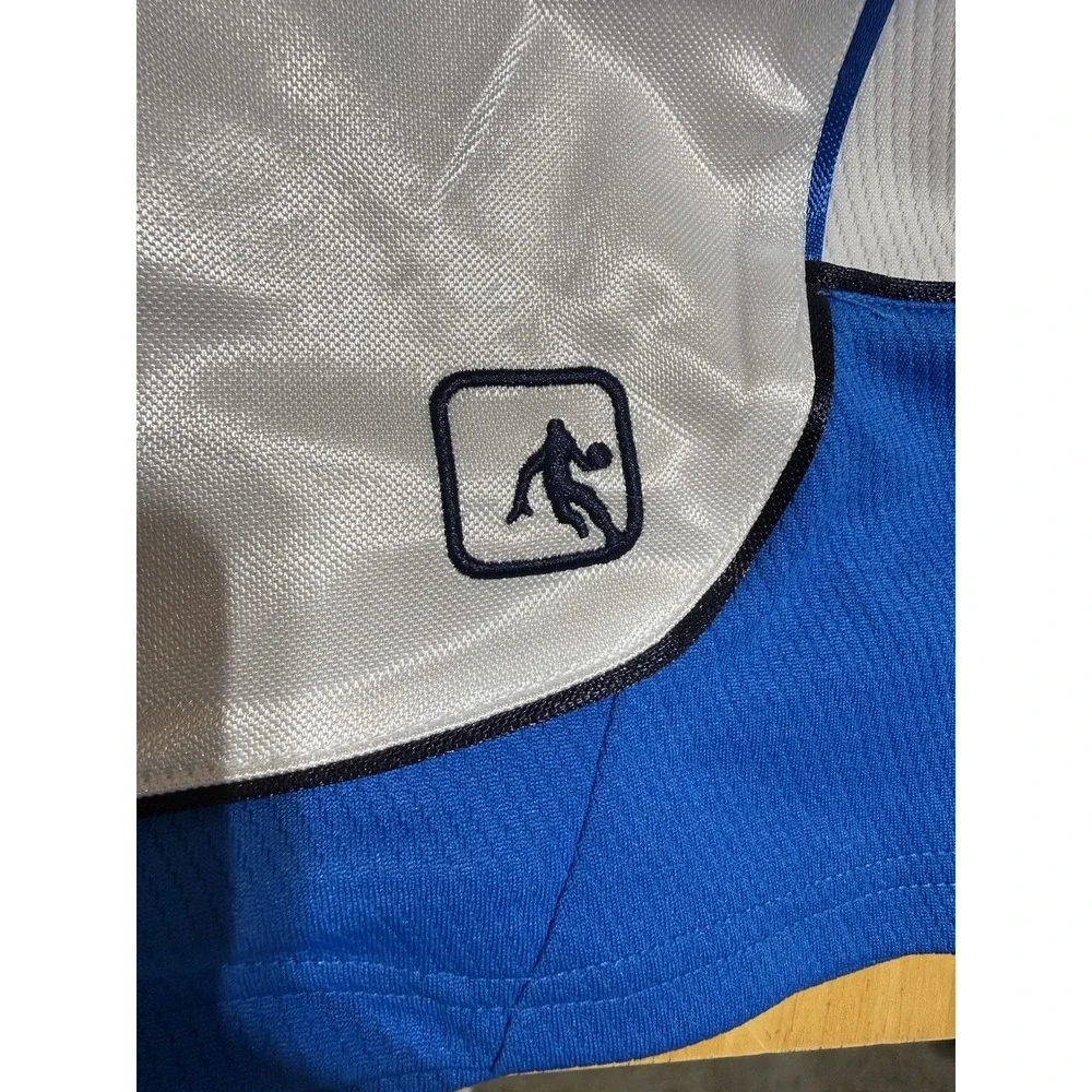 AND1 Basketball Shorts 3XL White Blue Satin Athletic Mesh Logo 11